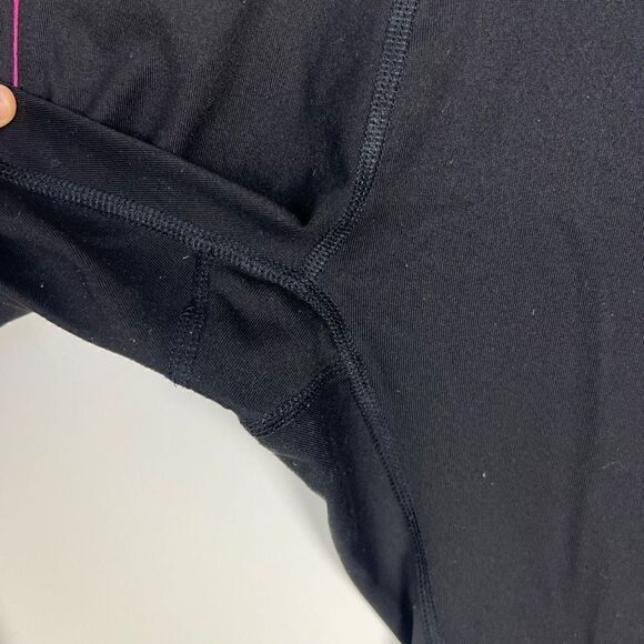 VS Pink High Rise Leggings Workout Athletic Athleisure Black Pink White Logo S - Picture 8 of 11